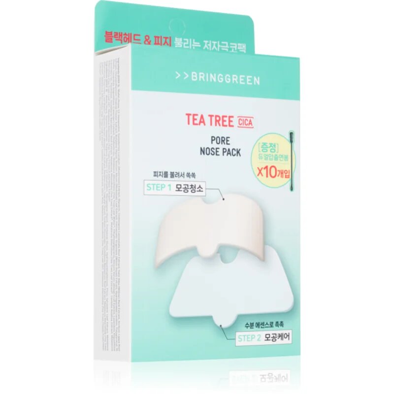 BRINGGREEN Tea Tree Cica Pore Nose Strip plasturi pentru piele problematică pentru nas 5 buc