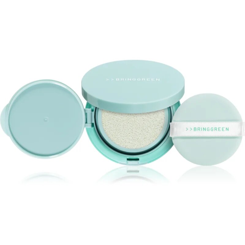 BRINGGREEN Tea Tree Cica Tone Up Sun Cushion fluid protecție cu aplicator SPF 50+ 15 g
