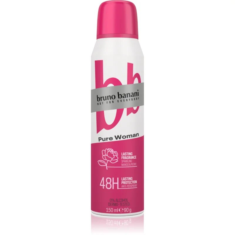 Bruno Banani Pure Woman Sparkling Mango & Peony antiperspirant 48 de ore pentru femei 150 ml