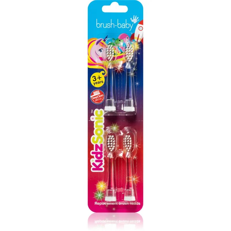 Brush Baby KidzSonic capete de schimb pentru periuta de dinti pentru copii de 3 ani 4 buc