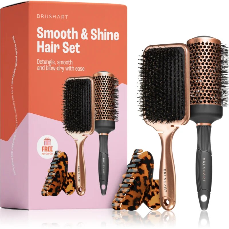 BrushArt Hair Smooth & Shine Hair Set set cadou pentru păr