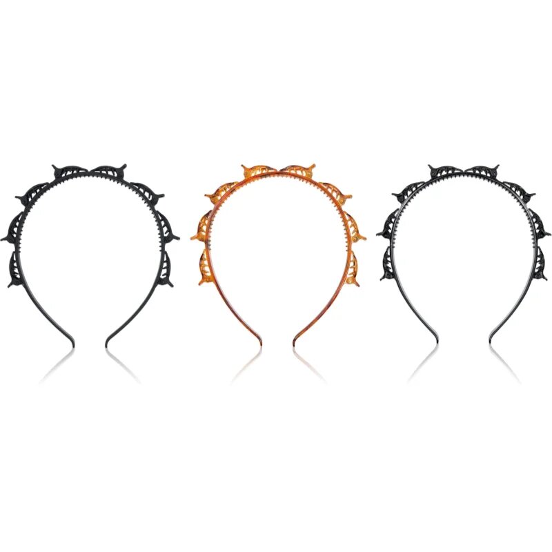 Brushworks Butterfly Clip Headbands bentiță pentru păr 3 buc