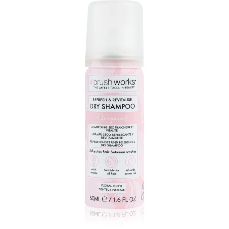 Brushworks Refresh & Revitalise sampon uscat cu parfum floral delicat 50 ml