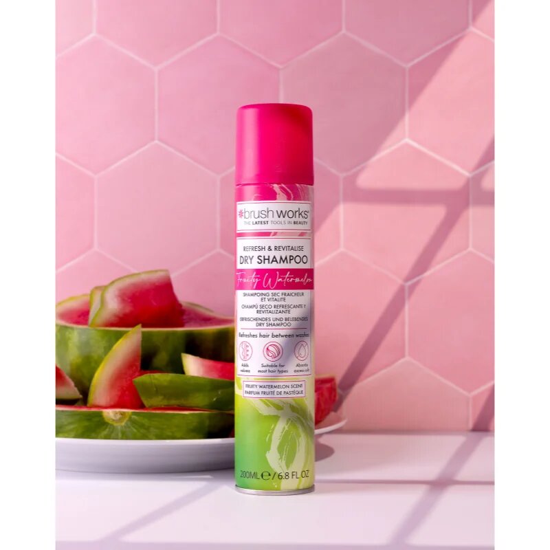 Brushworks Refresh & Revitalise Watermelon Dry Shampoo șampon uscat 200 ml