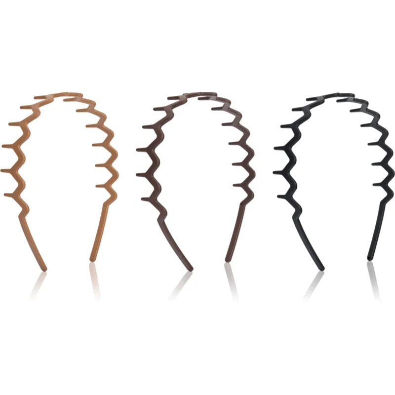 Brushworks Zig Zag Headbands bentiță pentru păr 3 buc