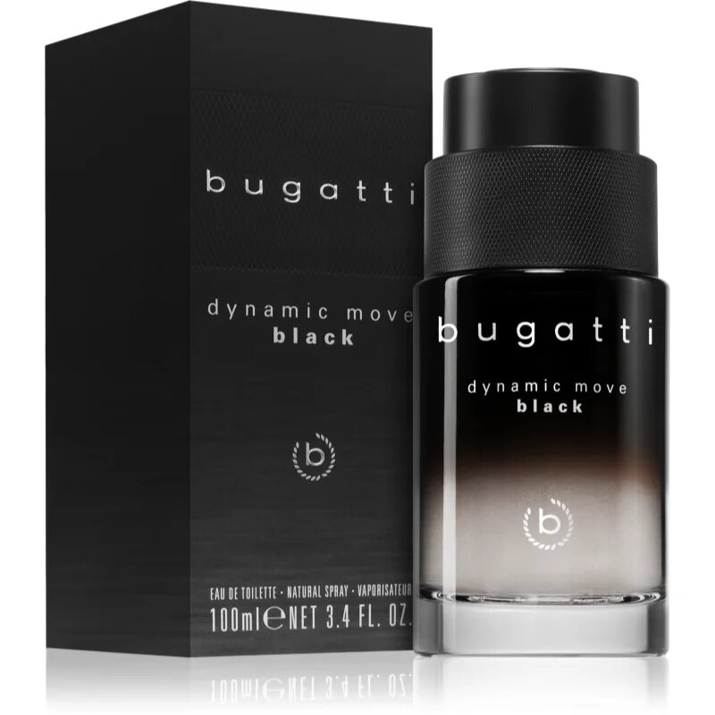 Bugatti Dynamic Move Black Eau de Toilette pentru bărbați 100 ml