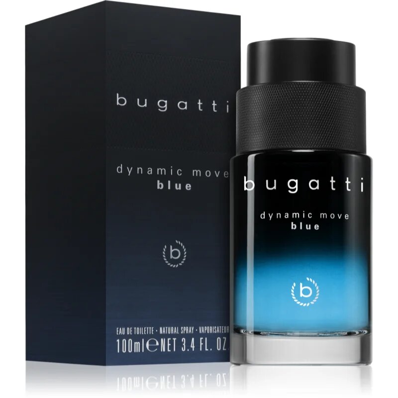 Bugatti Dynamic Move Blue Eau de Toilette pentru bărbați 100 ml