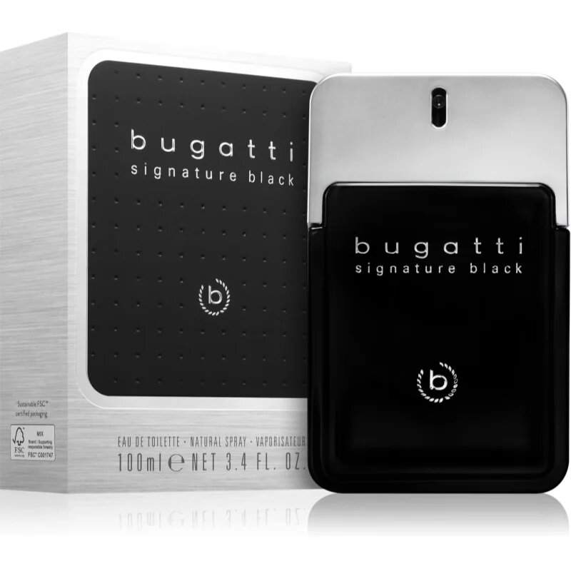Bugatti Signature Black Eau de Toilette pentru bărbați 100 ml