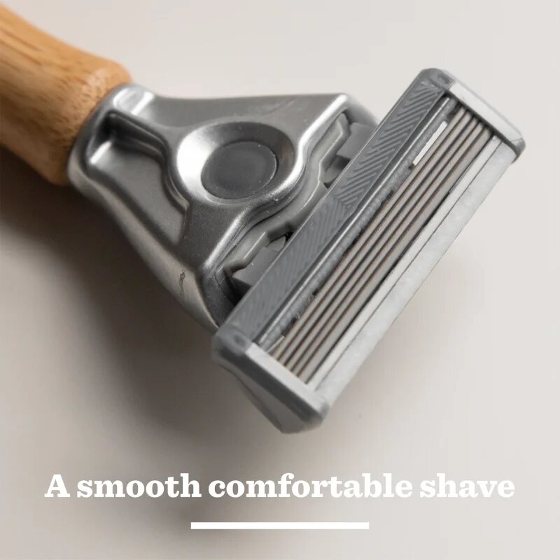 Bulldog Original Bamboo Razor Aparat de ras + rezervă lame 9 bucati