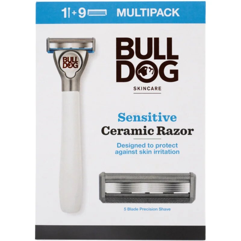 Bulldog Sensitive Ceramic Razor Aparat de ras + rezervă lame 9 bucati