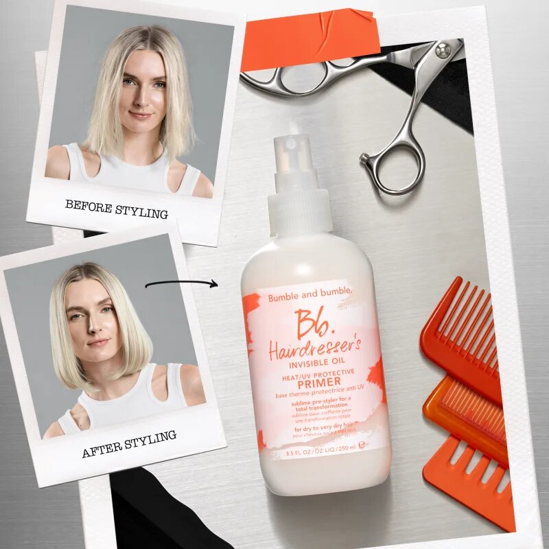 Bumble and Bumble Hairdresser's Invisible Oil Heat/UV Protective Primer primer spay pentru machiaj pentru un aspect perfect al parului 125 ml