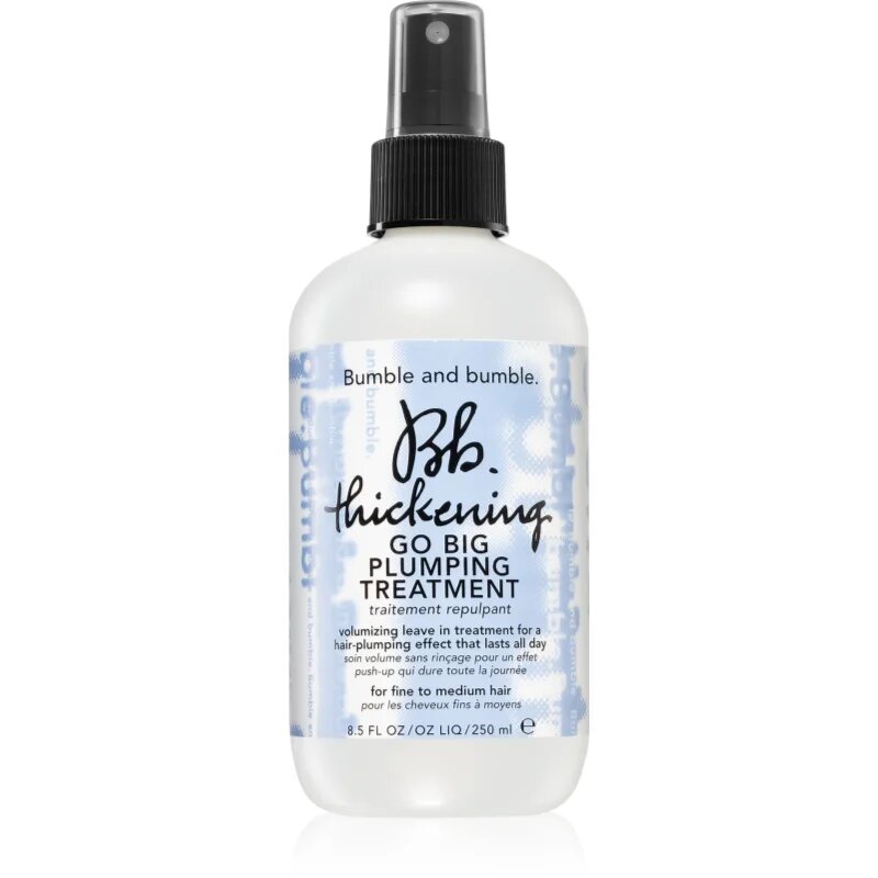 Bumble and Bumble Thickening Go Big Plumping Treatment spray volumizant pentru uscarea prin suflare și coafatul final al părului 250 ml