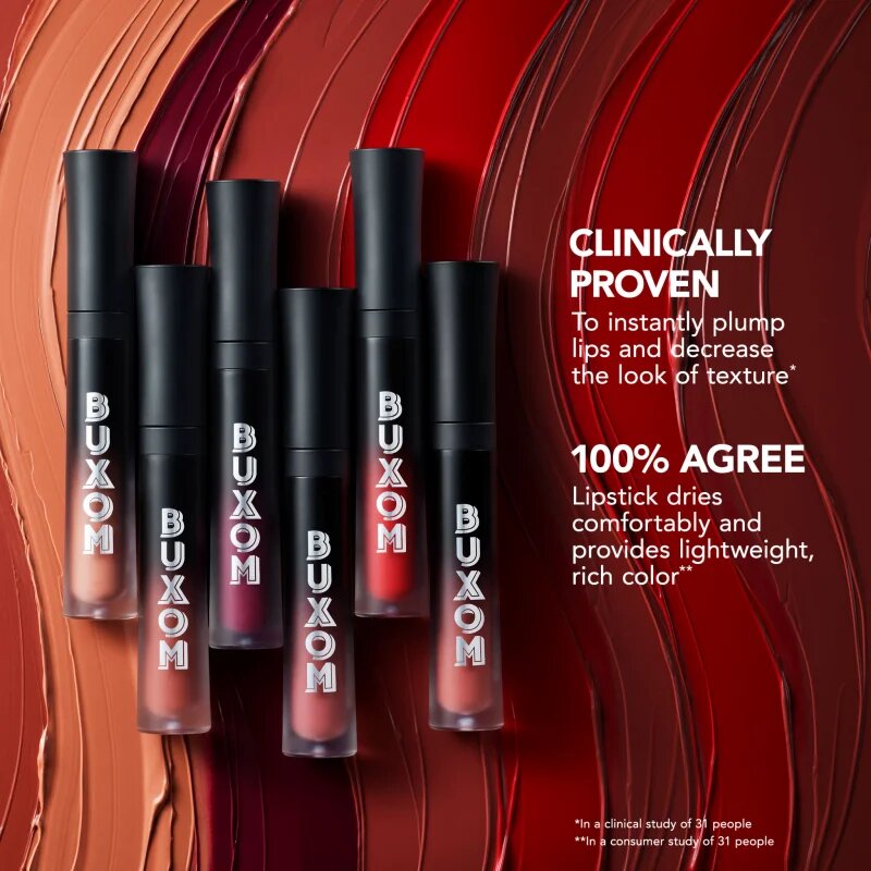 Buxom FULL ON™ PLUMPING LIQUID LIPSTICK MATTE ruj de buze lichid cu efect matifiant culoare Heart's On Fire 3.5 ml