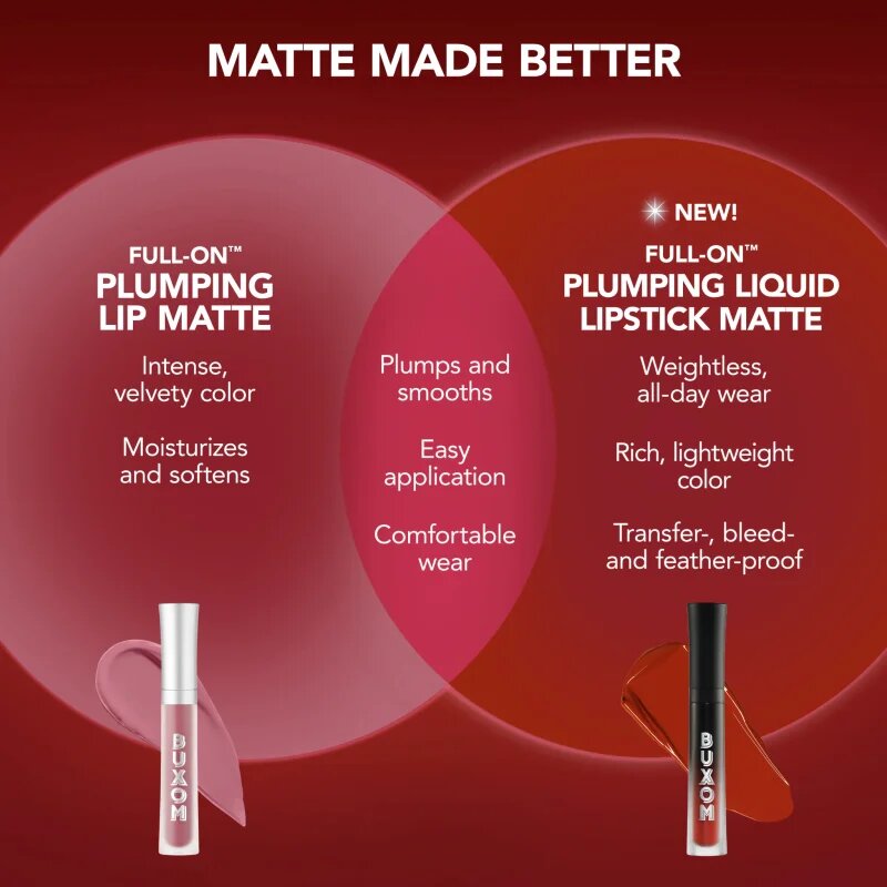 Buxom FULL ON™ PLUMPING LIQUID LIPSTICK MATTE ruj de buze lichid cu efect matifiant culoare Heart's On Fire 3.5 ml