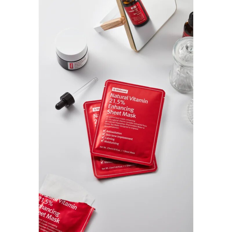 By Wishtrend Natural Vitamin mască textilă fortifiantă 23 ml