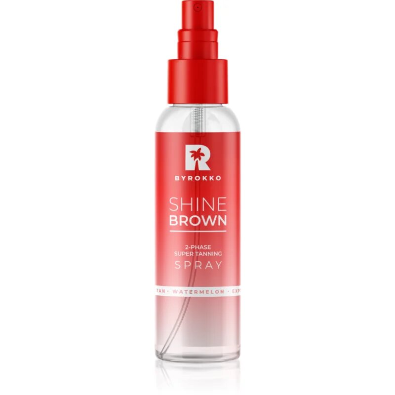 BYROKKO Shine Brown Watermelon agent pentru accelerarea și prelungirea bronzării Spray 104 ml