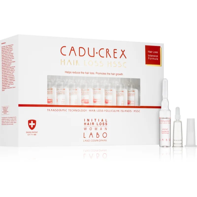 CADU-CREX Hair Loss HSSC Initial Hair Loss tratament de păr pentru femei împotriva căderii incipiente a părului pentru femei 20x35 ml