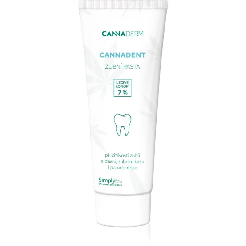 Cannaderm Cannadent Alkaline toothpaste pastă de dinți cu extract din plante cu ulei de canepa 75 g