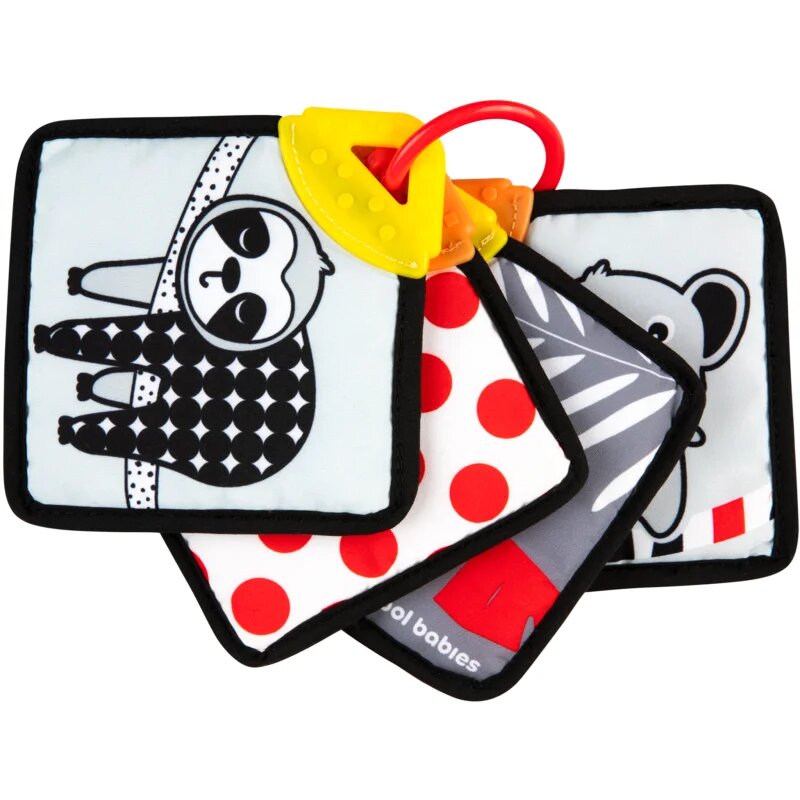 Canpol babies BabiesBoo Sensory Cards with Teether carte rotativă pentru dentiție 1 buc