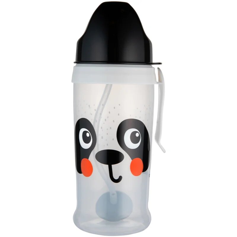 Canpol babies BabiesBoo Sport Cup sticlă pentru sport cu pai cu greutăți Panda 1 buc