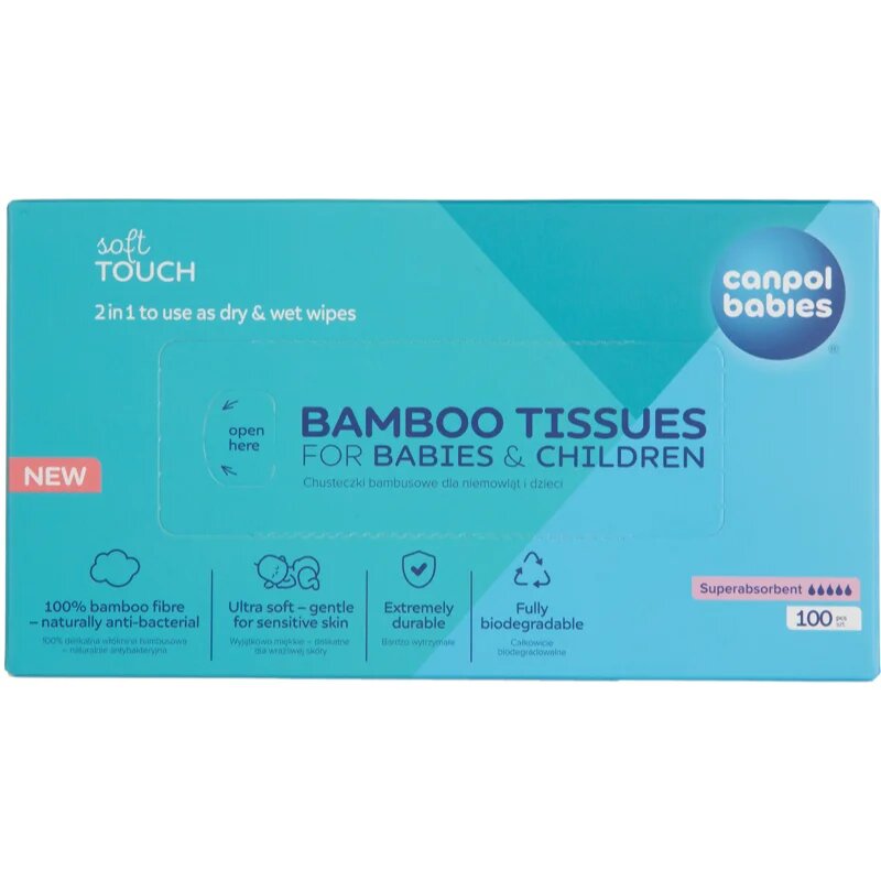 Canpol babies Bamboo Tissues Postpartum Pads șervețele din bambus 100 buc