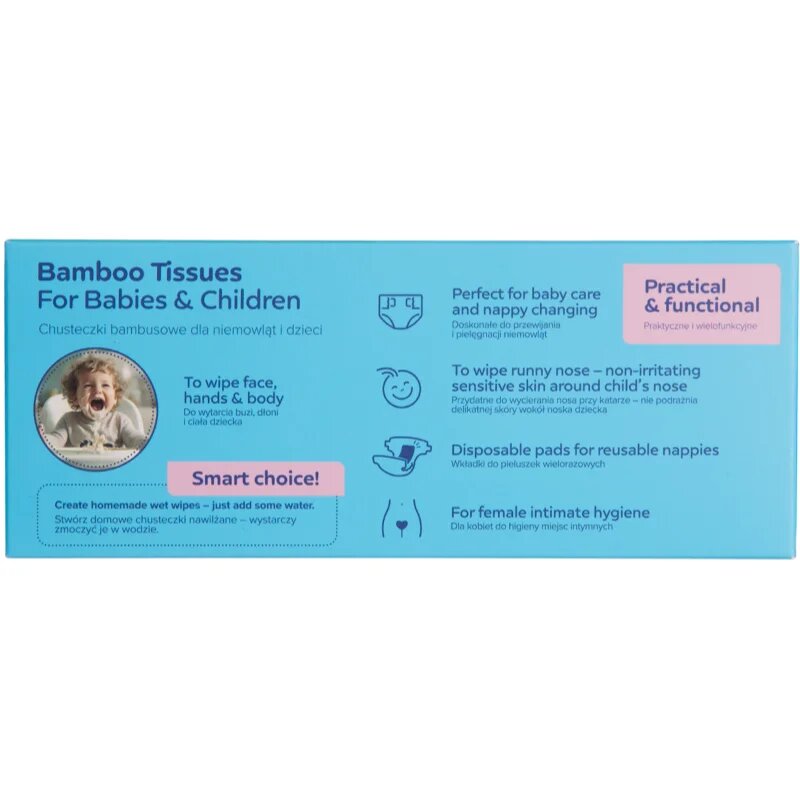 Canpol babies Bamboo Tissues Postpartum Pads șervețele din bambus 100 buc