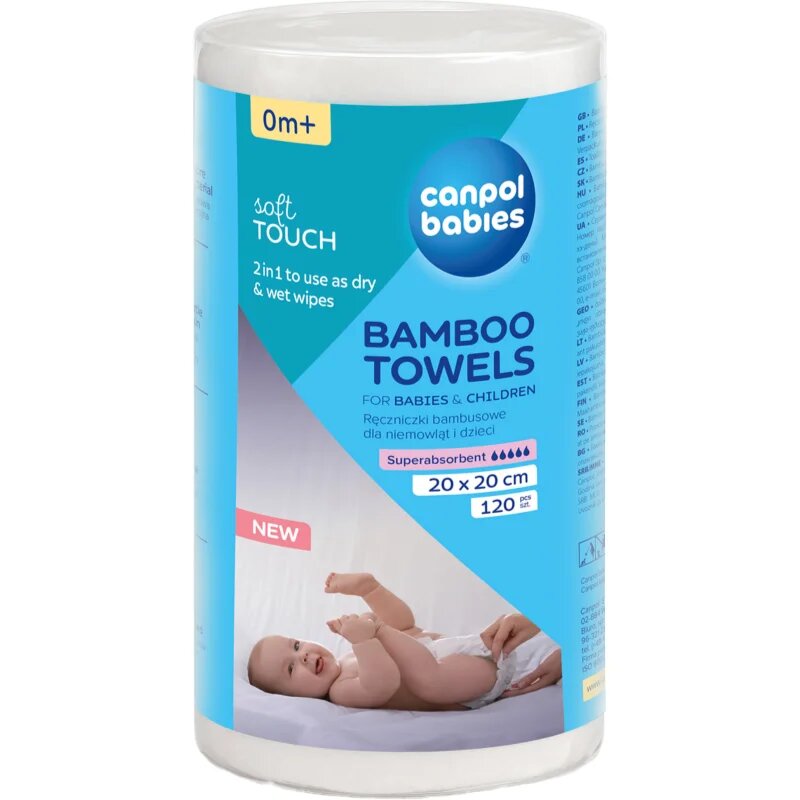 Canpol babies Bamboo Towels prosoape de unică folosință 0m+ 20x20 cm 120 buc
