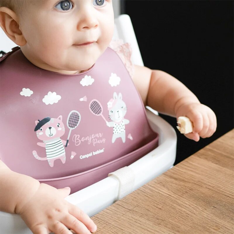 Canpol babies Bonjour Paris Bibs bavețică Pink 1 buc