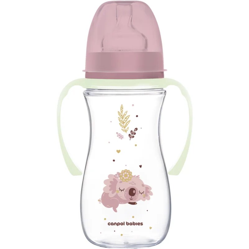 Canpol babies EasyStart Sleepy Koala 300 ml biberon pentru sugari 12 m+ Pink 1 buc