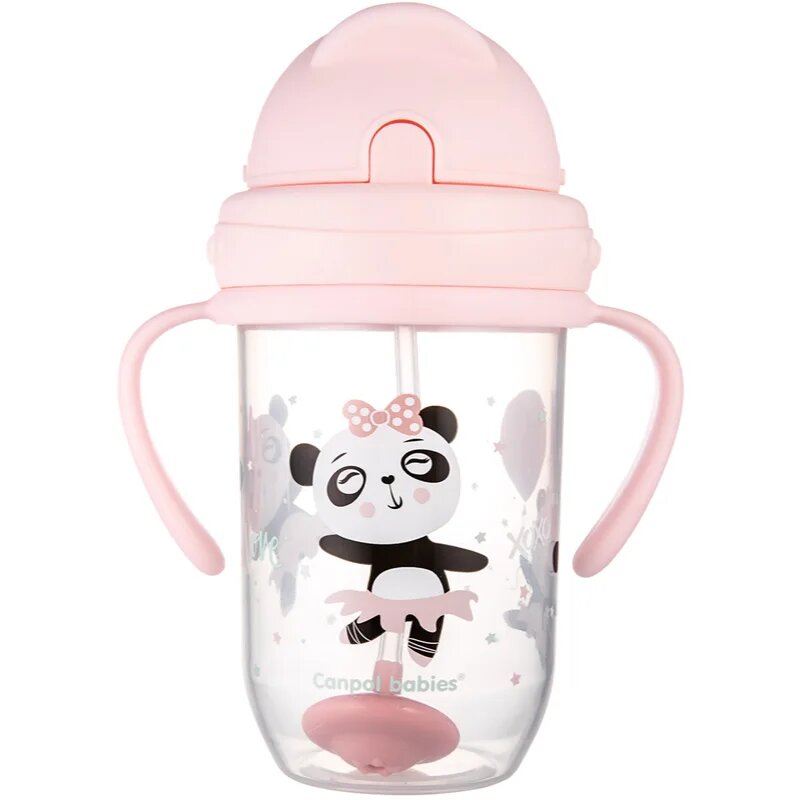 Canpol babies Exotic Animals Cup With Straw ceasca cu pai 1 buc