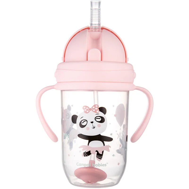 Canpol babies Exotic Animals Cup With Straw ceasca cu pai 1 buc