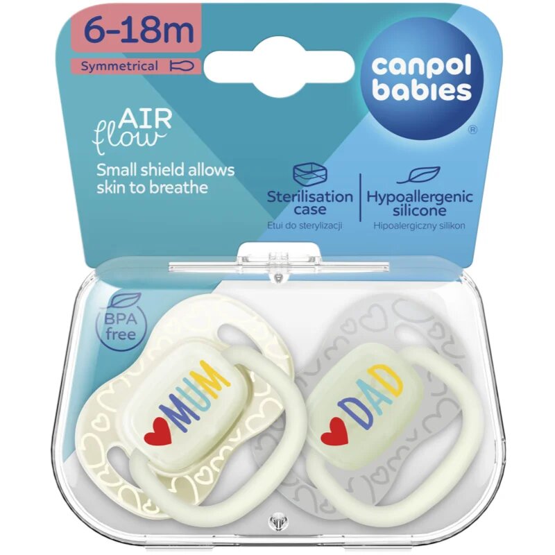 Canpol babies MUM&DAD suzetă 6-18 m 2 buc