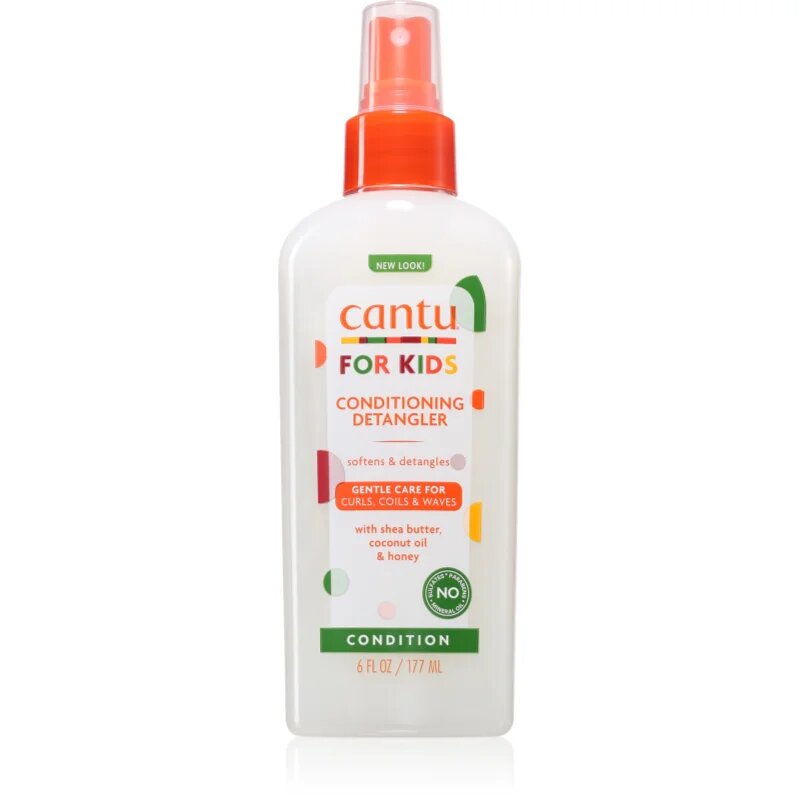 CANTU For Kids Care Detangler spray pentru par usor de pieptanat pentru par ondulat si cret 177 ml