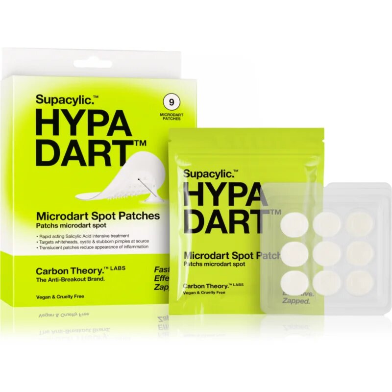 Carbon Theory Hypa Dart Microdart Spot Patches plasturi pentru piele problematică impotriva acneei 9 buc