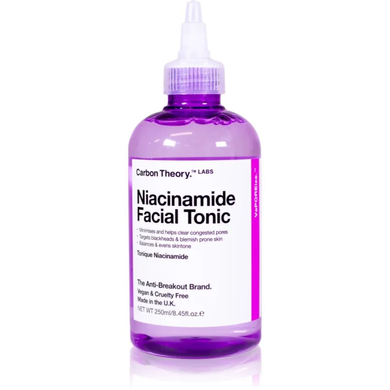 Carbon Theory Vaporeize Niacinamide Facial Tonic tonic pentru curatare cu niacinamidă 250 ml