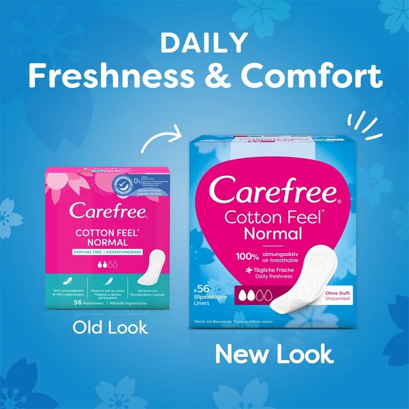 Carefree Cotton absorbante 56 buc