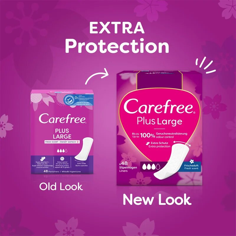 Carefree Plus Large Fresh Scent absorbante 48 buc