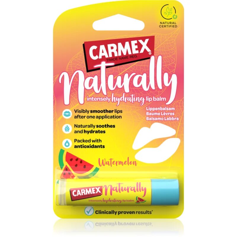 Carmex Naturally Watermelon balsam pentru buze cu efect hidratant 4.25 g