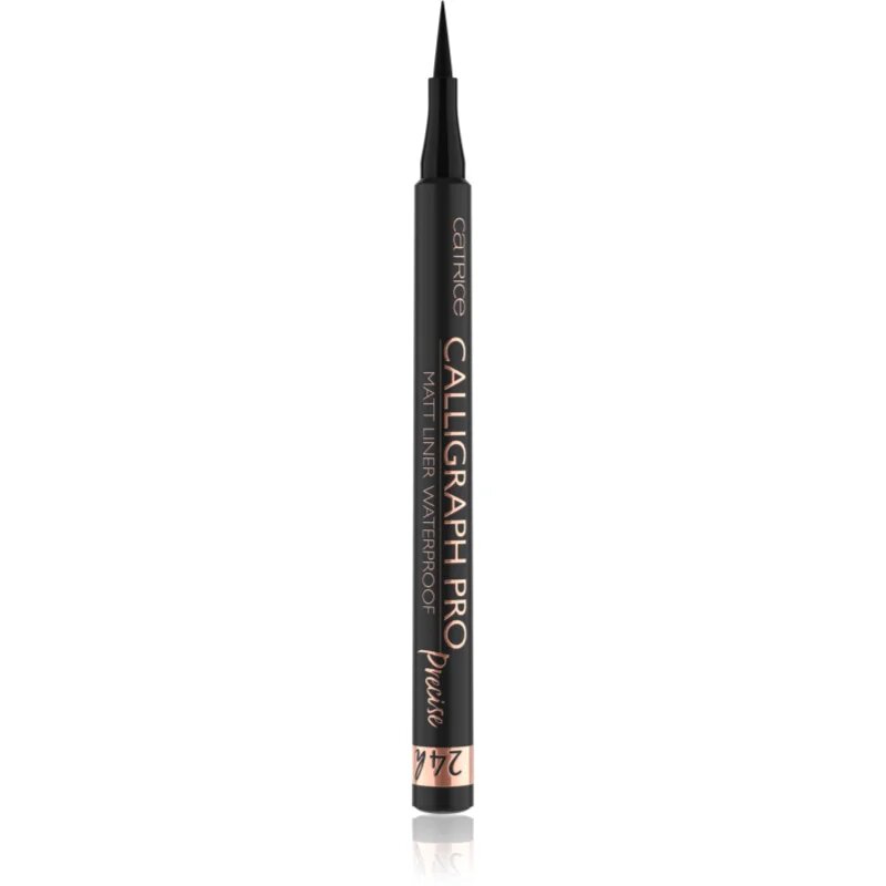 Catrice Calligraph Pro Precise 24h Matt dermatograf rezistent la apă culoare 010 Intense Black Waterproof 12 ml