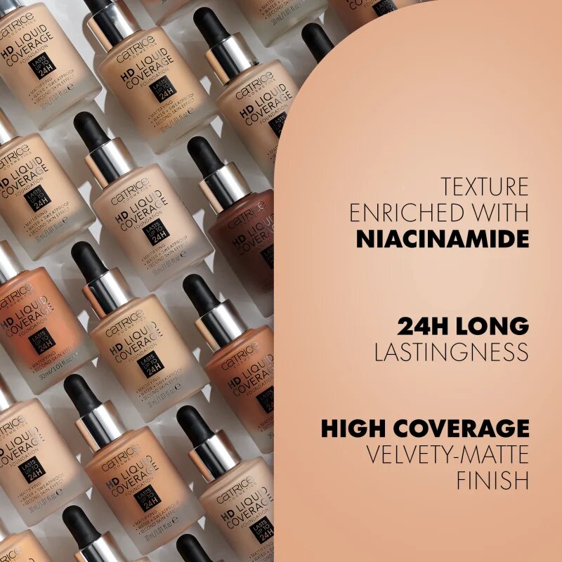 Catrice HD Liquid Coverage make up culoare 005 Ivory Beige 30 ml