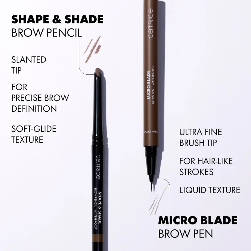 Catrice Micro Blade Brow Pen Waterproof creion pentru sprancene rezistent la apa culoare 020 Deep Taupe 0.64 g