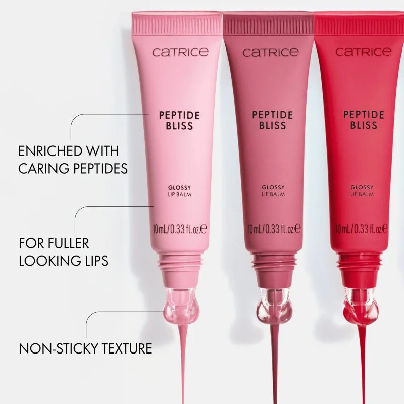Catrice Peptide Bliss Glossy Lip Balm balsam de buze tip gloss cu peptide culoare 020 Blissberry 10 ml