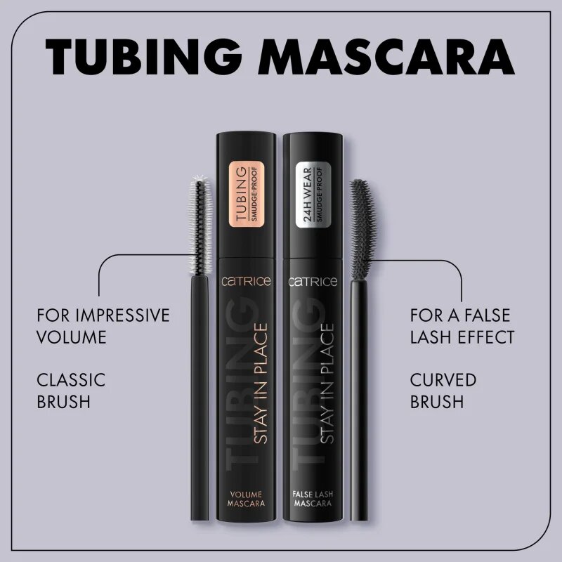 Catrice TUBING Stay In Place rimel cu efect de gene false culoare 010 No Panda Black 11 ml