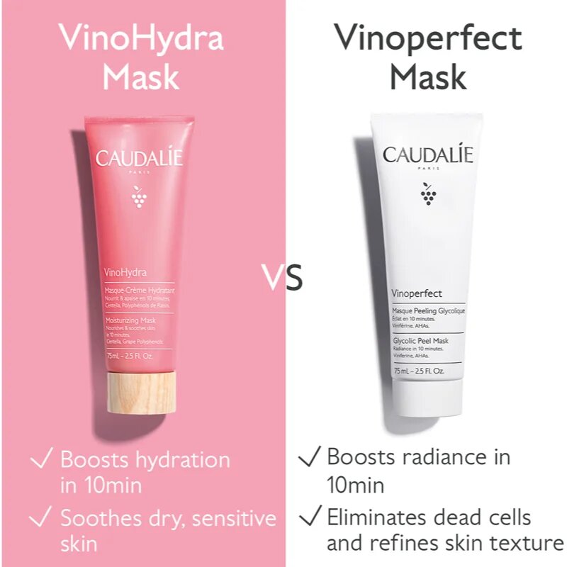 Caudalie VinoHydra Moisturizing Mask masca hidratanta cu efect de nutritiv 75 ml