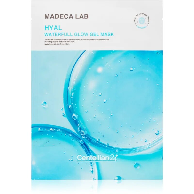 Centellian24 Madeca Lab Hyal Waterfull Glow Gel Mask mască textilă hidratantă cu efect racoritor 22 ml