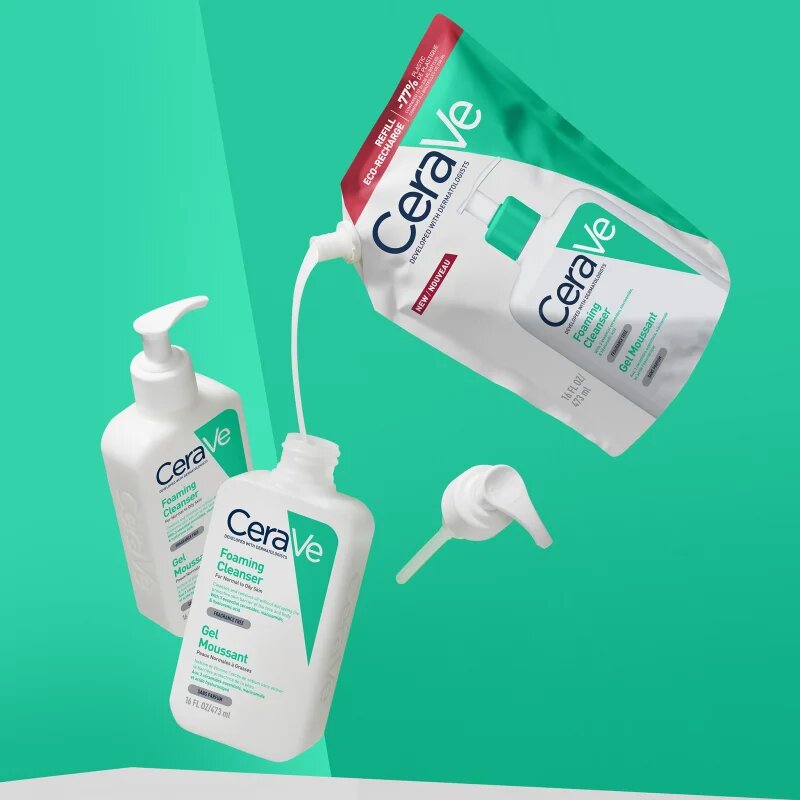 CeraVe Cleansers Foaming Cleanser set pentru piele normala si grasa