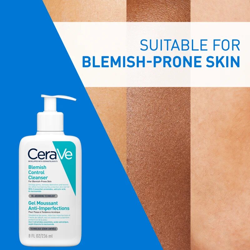 CeraVe Control Cleanser & Retinol Serum Duo ingrijire completa impotriva imperfectiunilor pielii cauzate de acnee