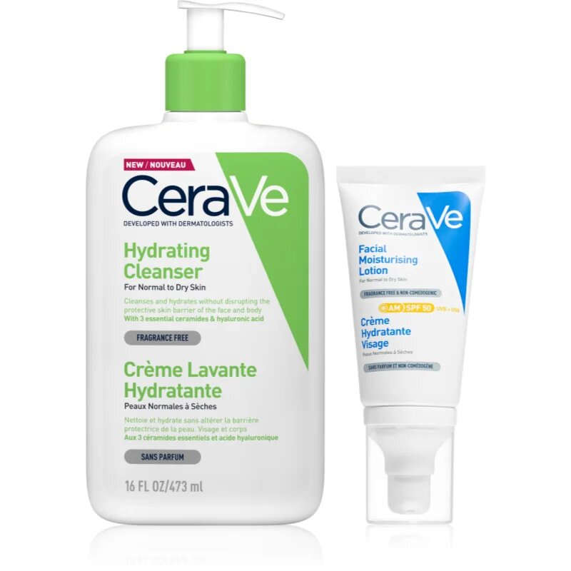 CeraVe Hydrating Cleanser set pentru hidratare si fermitate