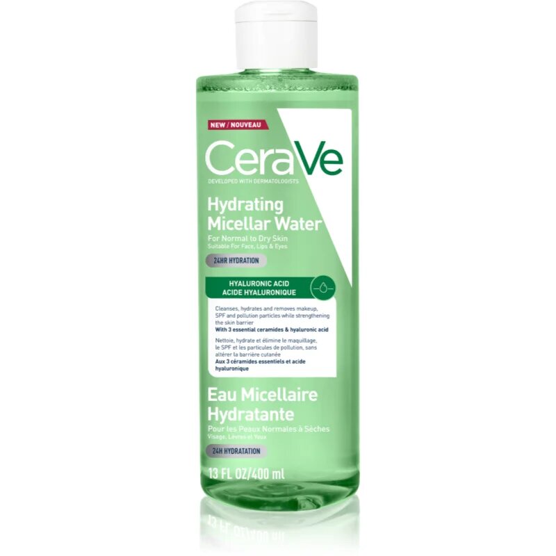 CeraVe Micellar Water Hydrating apa pentru curatare cu particule micele pentru ten normal spre uscat 400 ml
