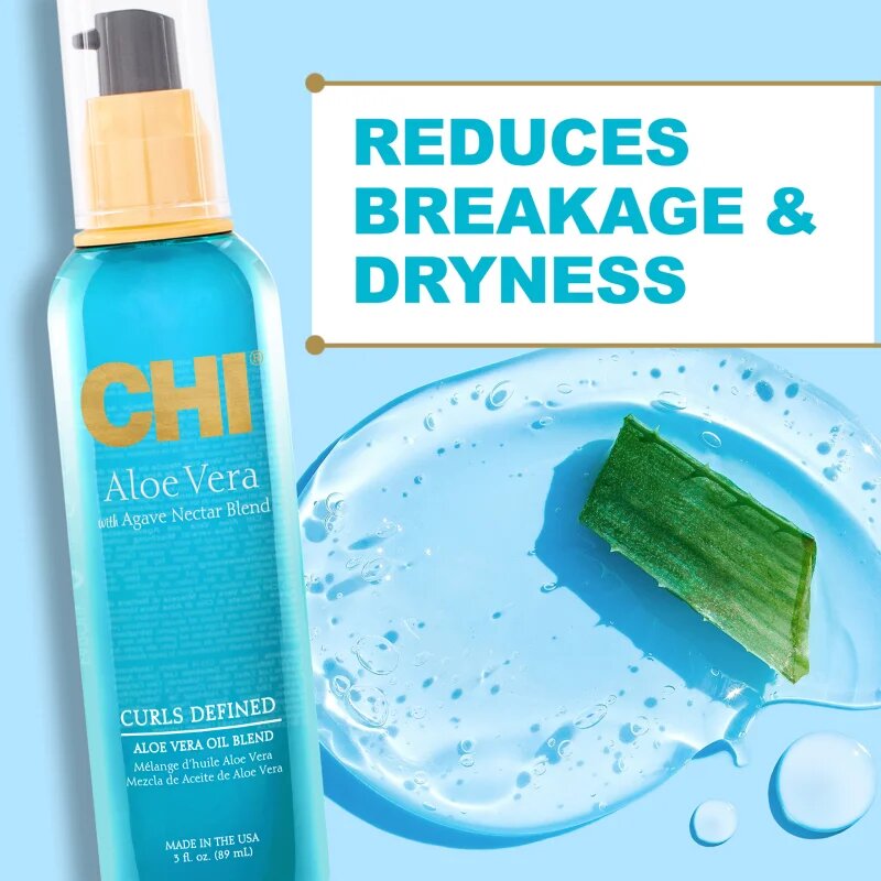 CHI Aloe Vera Curls Defined ulei uscat pentru păr creț 89 ml
